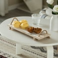 thumbnail image 2 of Decorative Natural Wood Rectangular Tray Serving Board with Rope Handles, 2 of 7