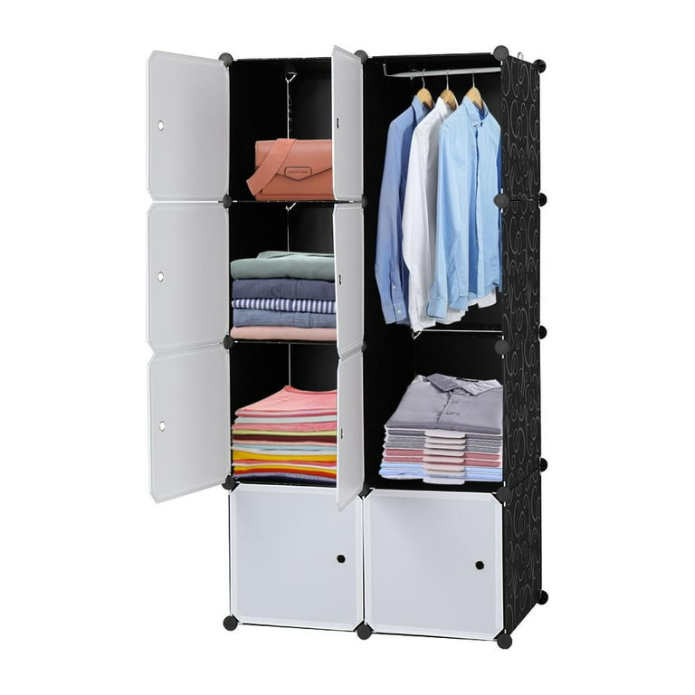 Storage Cabinet Organizer Bedroom Foldable Plastic Portable