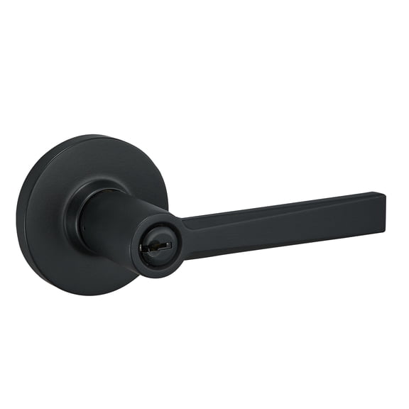 Safe Lock - Westley Lever, Entry Door with Lock and Key, Matte Black Finish