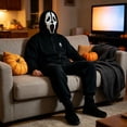 thumbnail image 3 of 2026 Halloween Costu-me Unisex Adult Hooded Onesie Oversized Zipper Loungewear Jumpsuit, 3 of 6