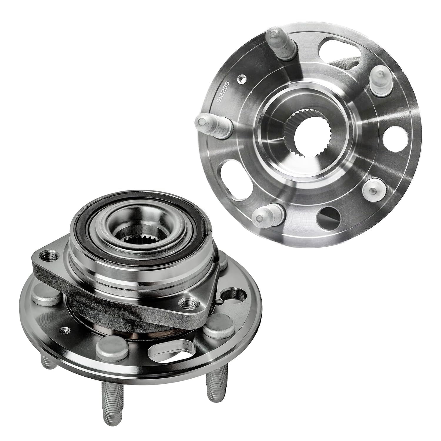 Detroit Axle - 2.4L 14pc Front CV Axles Kit for 2010-2017 Chevy Equinox GMC Terrain, CV Axles Wheel Bearing Hubs Ball Joints Sway Bar Links Tie Rods Boots