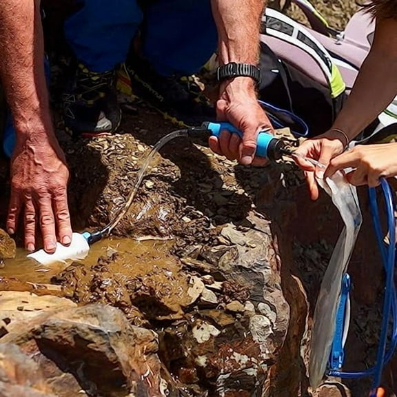 Water Filter Straw, The XStream Straw Water Purifier, Ultralight Backpacking Water Filter, Hiking, Camping, Survival, Travel, 2’ Straw extends to 4’, Purifies 250 Gal