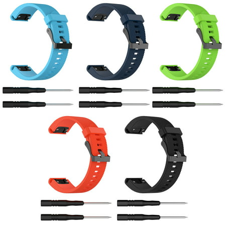 22mm Quick Release Silicone Wrist Band Strap Bracelet For Garmin Fenix 5 Forerunner 935 Quatix 5 Approach S60 GPS Smart Watch (Garmin Approach S4 Best Price)