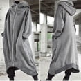 thumbnail image 3 of Unisex Long Sleeve Hooded Nazgul Long Coat Zipper Closure Fleece Lined Long Hoodie-yezi, 3 of 5