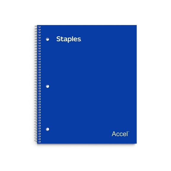 Staples Premium 1-Subject Notebook 8" x 11" Graph Ruled 100 Sheets Blue (TR58323) ST58323DVS