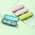 thumbnail image 2 of Mini Portable 7 Grids Pill Box Travel Medicine Organizer Container Wheat Sealed Tablets Storage Dispenser Box for Medicines (Pink), 2 of 7