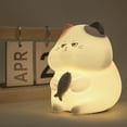 thumbnail image 2 of Night Light for Kids Room,Animal Silicone Nursery Night Lamp, Rechargeable Table Lamp Bedside Lamp,Cute Room Decor Light for Bedroom,Living Room,Dining,Desk Decorations,Gift (kitten A), 2 of 7