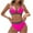 Pink, variant on Ruimatai Women's 2025 Bikini Swimsuits Summer Beach Sporty Two Piece High Waisted Bikini Sets Cheeky High Cut Bathing Suits