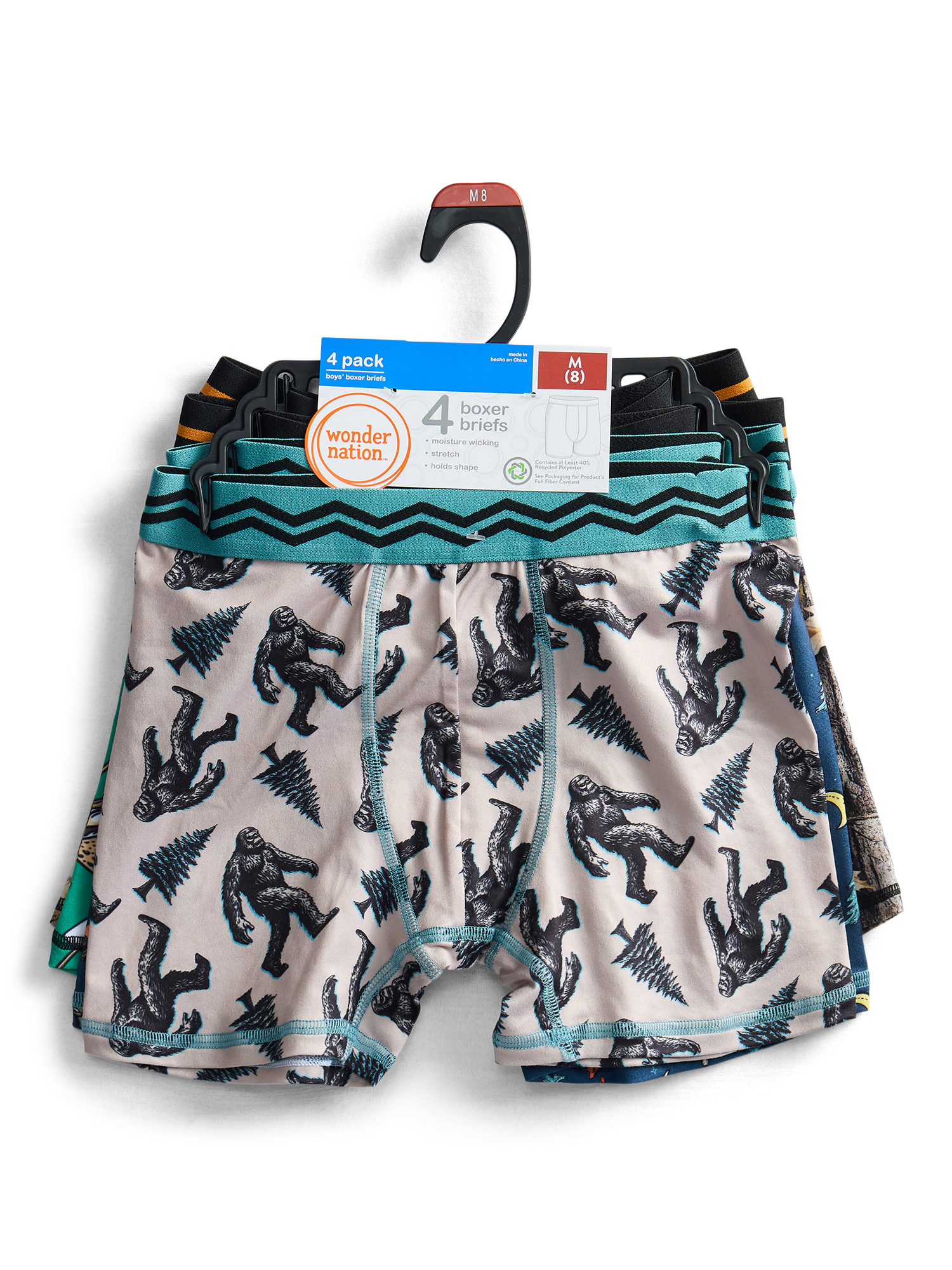Wonder Nation Boys' Camping Print Boxer Briefs, 4-Pack photo 2