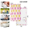 thumbnail image 6 of Yayeee 100% Cotton Hand Towels for Bathroom 16" x 28" Kitchen Towel, Yellow Pink Stars, 6 of 7