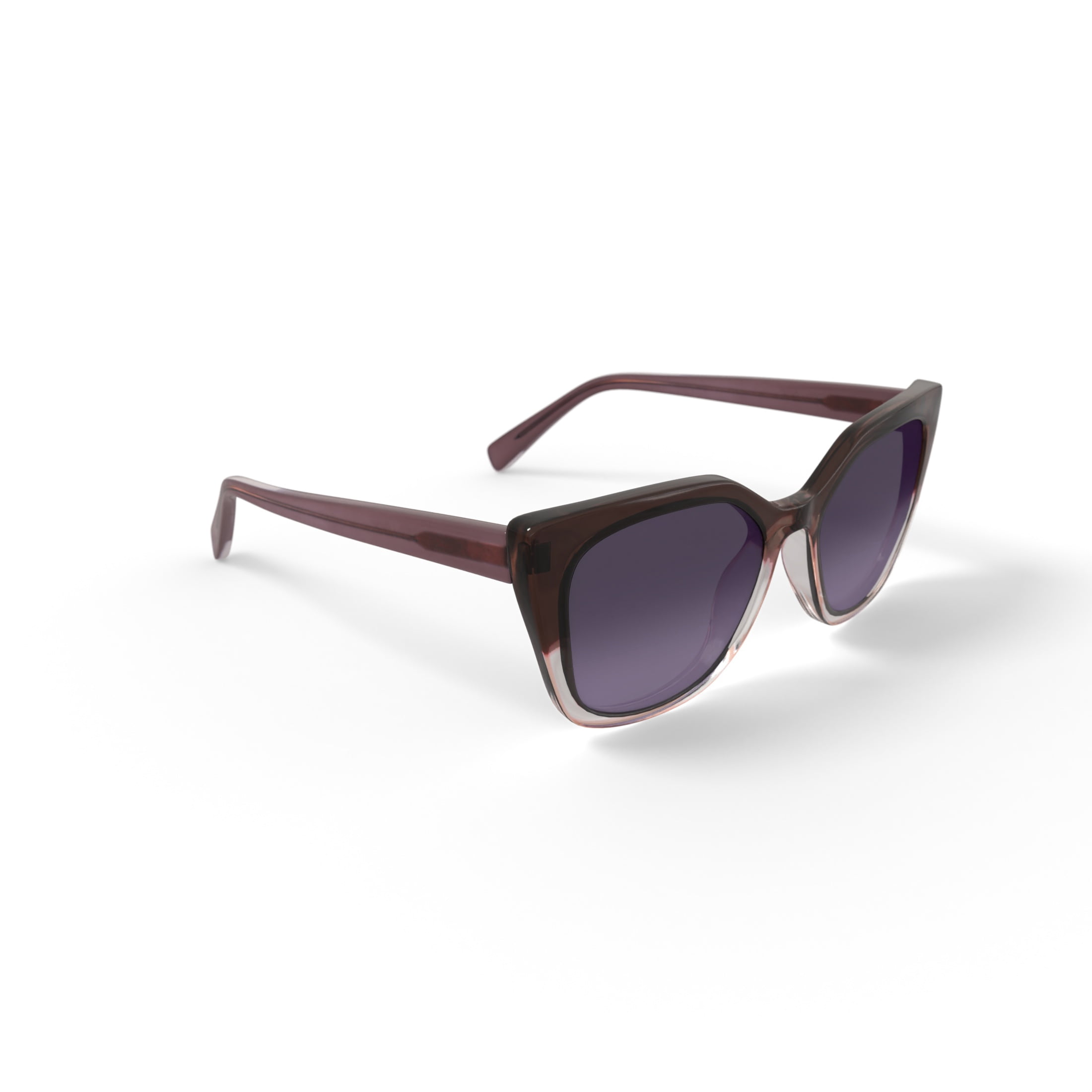 Harper and Roe HR1004 Sunglasses with Case, Brown Rose Ombre, Square, Plastic, 54-19-148