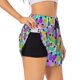 thumbnail image 1 of Balery Graffiti Pineapples Pantalones cortos deportivos para mujer con forro y dos bolsillos, elásticos, para entrenamiento, gimnasio, yoga-Small, 1 of 7