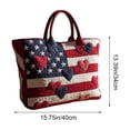 thumbnail image 3 of HCBY Multicolour Printed Tote Bag, Durable Polyester Cloth Pouch, Stitched Quilted Handbag, Waterproof Daily Carry Bag, Multi Compartment Storage Tote, 13.39 x 15.75 in, 3 of 6