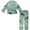 0#Mint Green856, variant on Elegyee Girl Pajamas Horse Print Long Sleeve Button Down Shirt Pants Sleep Set(3-14 Years)