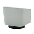 thumbnail image 6 of Comfort Pointe Gaven Dove Gray Faux Leather Wood Base Swivel Accent Chair, 6 of 15