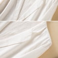 thumbnail image 6 of ITSAME Women's Linen Cotton Blazer Notched Lapel Button Open Front with Pockets Casual Fashion Suit Jacket White Size L, 6 of 6