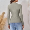 thumbnail image 3 of Maplenight Turtleneck Tops for Women Ribbed Thermal Long Sleeve Shirts Knitted Fitted Lightweight Base Layer, 3 of 9