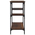 thumbnail image 3 of vidaXL Console Table with Shelves Brown Oak 100x35x75 cm, 3 of 5