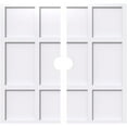 thumbnail image 1 of Ekena Millwork CMP38RK2-04000 38 in. OD x 4 in. ID Square Rubik Architectural Grade PVC Contemporary Ceiling Medallion - 2 Piece, 1 of 1