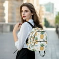 thumbnail image 6 of FORMRS Mini Backpack Purse for Women Travel Daypack Casual Shoulder Bag, Pineapple, 6 of 7