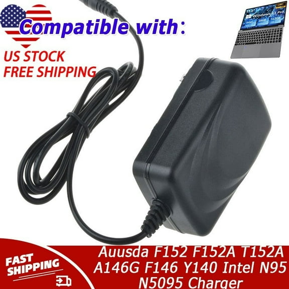 12V AC/DC Adapter Compatible with Auusda F152 F152A T152A A146G F146 Y140 Intel N95 N5095