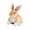 A 9.5in, variant on Realistic Standing Ear Rabbit Plush, 16 Inch Tall Sitting and 8 Inch Crouching Animal Figurine, Lifelike Woodland Decor for Home and Office