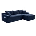 thumbnail image 3 of LLappuil 106" Sectional Sofa, Modular Sectional Couch with Left Chaise, Deep Seat Corduroy Cloud Sofa for Living Room, 3 of 7