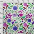 thumbnail image 3 of oneOone Georgette Viscose Amethyst Fabric Leaves & Clover Craft Projects Decor Fabric Printed By The Yard 42 Inch Wide, 3 of 5
