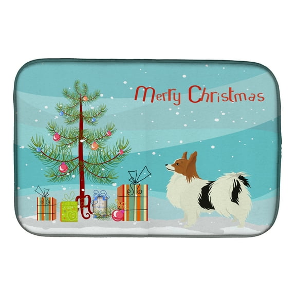 Papillon Christmas Tree Dish Drying Mat