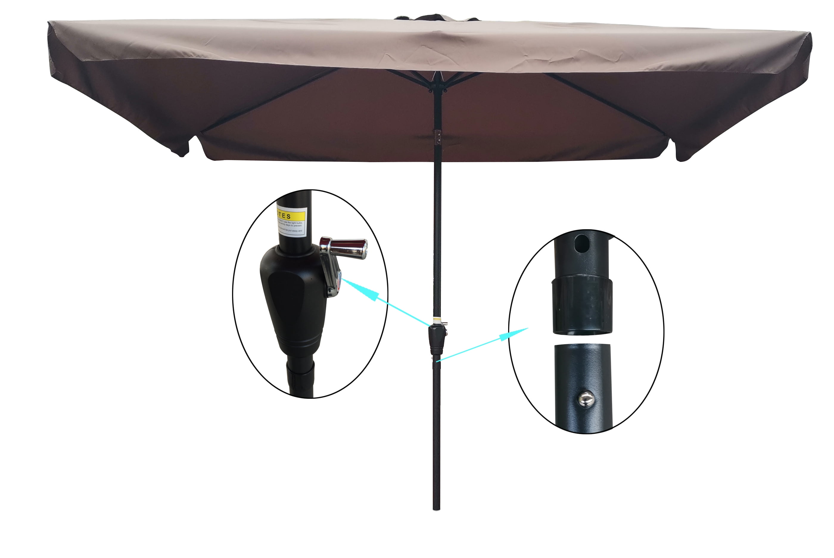 Dalset Search engine marketing complement 10x6.5 FT Rectangular Table Umbrella Outdoor Patio Umbrella with Crank and  Push Button Tilt, for Garden Swimming Pool - Burgundy - Walmart.com