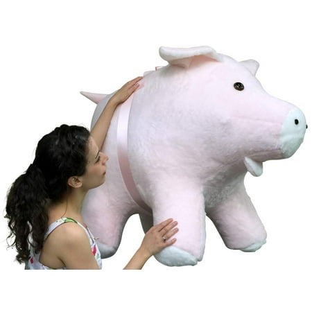 American Made Giant Stuffed Pig 40 Inches Pink Color Soft Made in the USA