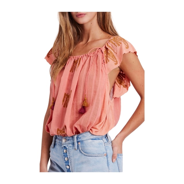 Free People Blouse en Tricot Pukka pour Femmes Corail TP