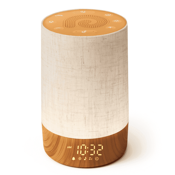 Dreamegg Sunrise Alarm Clock,White Noise Sound Machine with Dimmable Night Light,29 Soothing Sounds, Natural Wake-Up Light for Kids Adults
