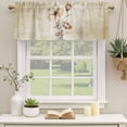 thumbnail image 3 of 2 Pack Valances for Windows, Brown Ombre Daisy Window Valances for Living Room/Bedroom/Bathroom, Farmhouse Vintage Floral Botanical Light Filtering Kitchen Curtain Valance 60"W x18" L, 3 of 9