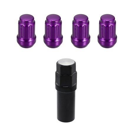 Unique Bargains M12x1.5 Car Wheel Lock Lug Nuts Set Anti Theft Lug Nut Screw Purple