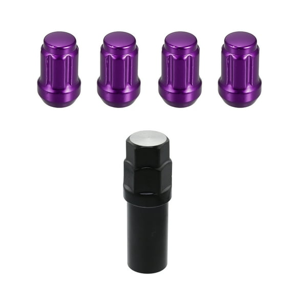 Unique Bargains M12x1.5 Car Wheel Lock Lug Nuts Set Anti Theft Lug Nut Screw Purple