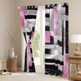 thumbnail image 3 of Manfei Teens Adults Minimalist Rectangle Curtains Pack of 2 (42x84 Each),Ombre Bling Glitter Curtains Blackout,Gradient Geometric Bedroom Curtains,Ultra Soft Home Decor, 3 of 6