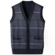 thumbnail image 1 of Chaqueta de Punto de Cuello en V de los Hombres, Abrigo Cálido con Ligero Estiramiento para el Otoño Y el Uso Casual Diario, Blusa en Capas de Moda, 1 of 4