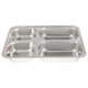 thumbnail image 3 of Bandeja rectangular de acero inoxidable con 4 compartimentos para servir alimentos, 3 of 6