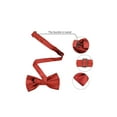 thumbnail image 3 of INSPIRE CHIC Men's Solid Color Necktie Pre-Tied Bow Tie and Pocket Square Set Ties for Wedding Business Red One Size, 3 of 7
