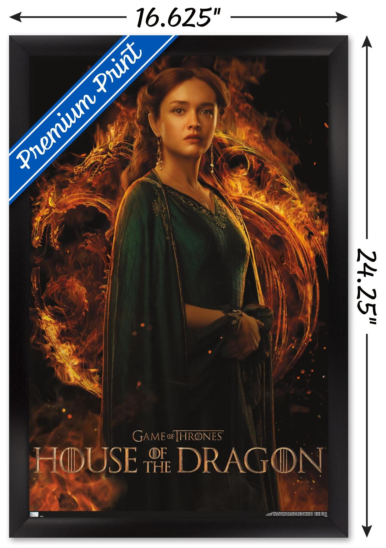 House of the Dragon - Alicent One Sheet Wall Poster, 14.725" x 22.375" Framed