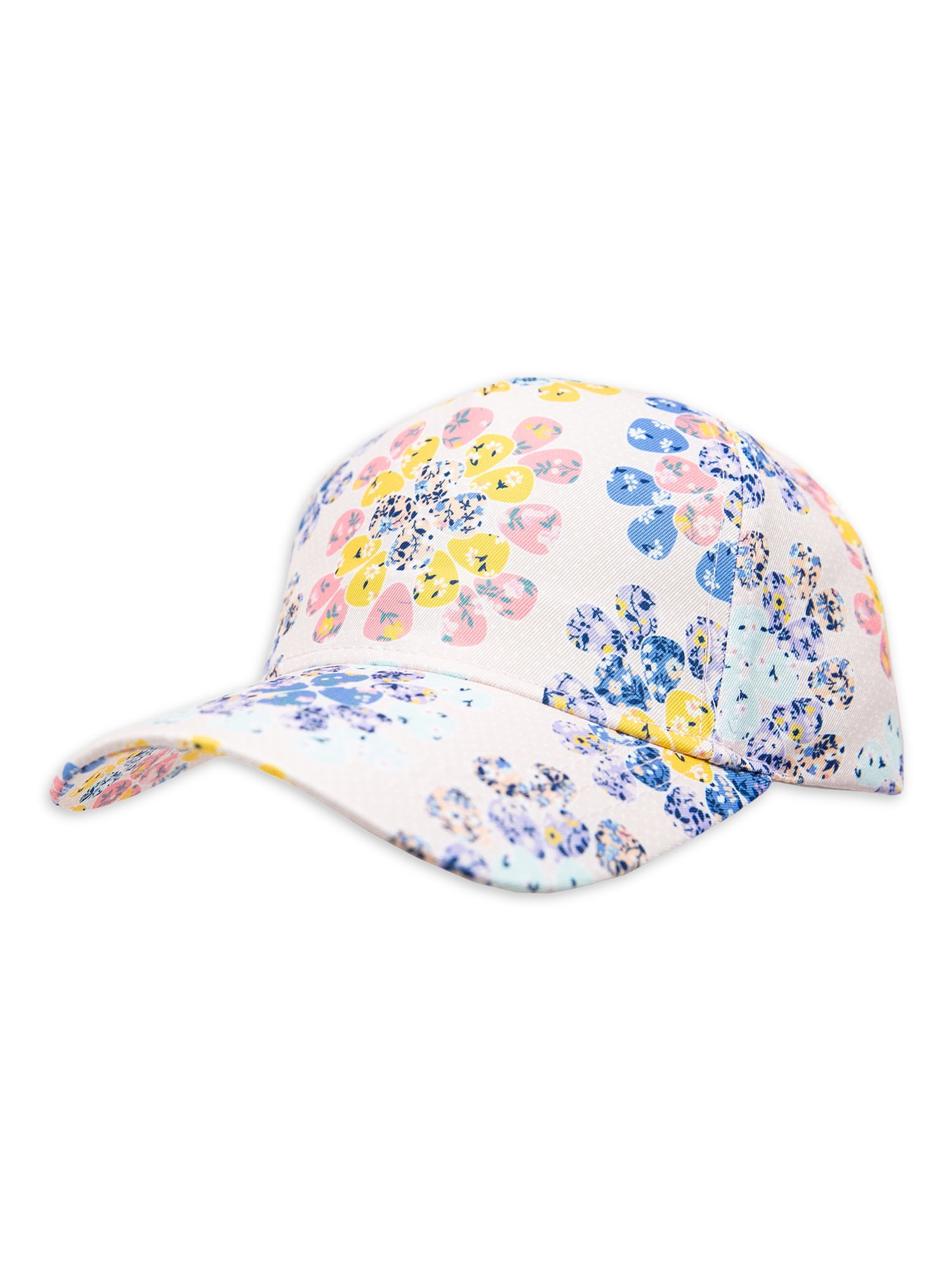 Wonder Nation Girls Floral Print Baseball Hat