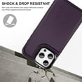thumbnail image 5 of KOMI pour iPhone 16 Pro Max Étui Mural avec Porte-Cartes, Cuir PU Premium avec Support, Fentes pour Cartes, Protection Antichoc Robuste, Étui à Rabat pour Apple iPhone 16 Pro Max 6.9 Pouces, Violet Foncé, 5 of 5