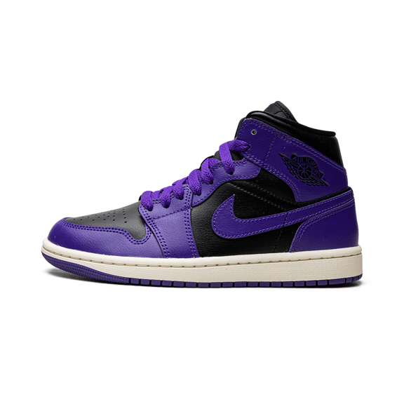 JORDAN WOMENS JORDAN 1 MID Womens "Black/Purple" BQ6472 051 BQ6472 051 from Stadium Goods