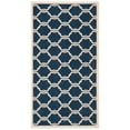 thumbnail image 6 of SAFAVIEH Courtyard Estelle Geometric Indoor/Outdoor Runner Rug, 2'3" x 12', Navy/Beige, 6 of 11
