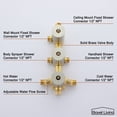 thumbnail image 6 of Boyel Living 8-In Ceiling Mounted Shower System Rainfall Shower Head with Sliding Bar Handheld Spray and 4 Body Sprays for Bathroom Multifunctional Shower Set(Brushed Nickel), 6 of 9