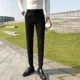 thumbnail image 3 of Pantalones de traje de negocios rectos y ajustados para hombre, de cintura alta, fluidos, para oficina, trabajo, social, sastrería, pantalones trenzados para hombres., 3 of 5