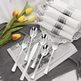 thumbnail image 3 of 400PCS Pre Rolled Silver Plastic Silverware Sets - Heavy Duty Silver Cutlery - Include 100 Pack Wrapped Disposable Utensils with Napkins for Parties & Dinners & Weddings, 3 of 4