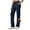 Navy, variant on Women's Straight Sweatpants Thin Fleece Daily Work Pants Fall Winter Sports Yoga Pants Elastic Drawstring Pants High Waist Slim Trousers Pocket