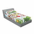 thumbnail image 3 of Ambesonne Animal Fitted Sheet & Pillow Sham Set, Rainbow Candies Animals, Full, Multicolor, 3 of 3